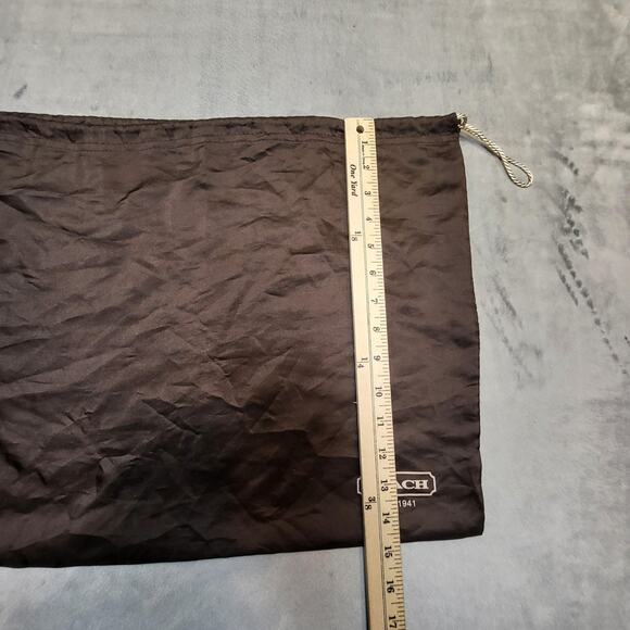 Coach Dust Bag Drawstring Brown Satin EST.1941 Purse Handbag Storage Pouch - Picture 3 of 7